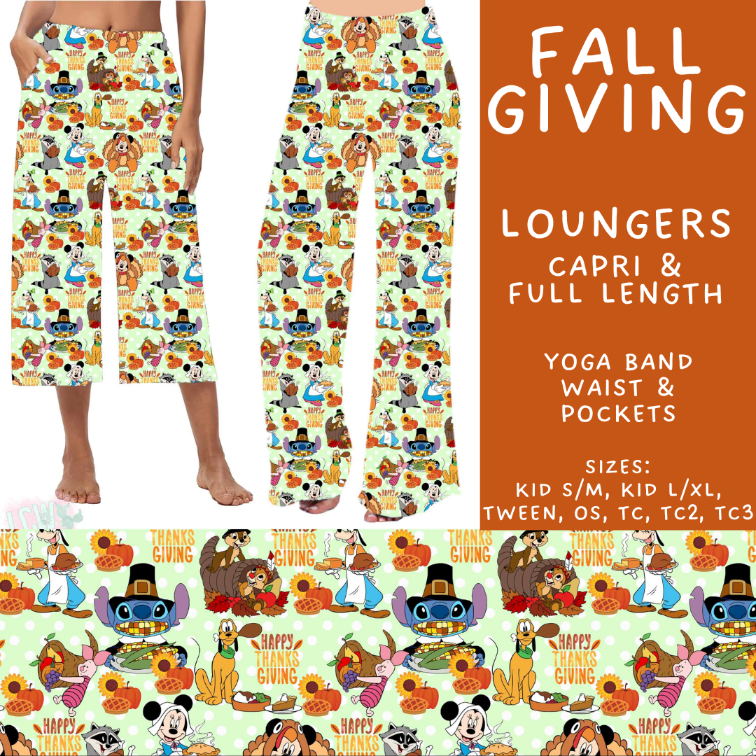 Batch #583 - Magical Character Fall - Closes 9/9 - ETA early Nov - Fall Giving Capri and Full Length Loungers