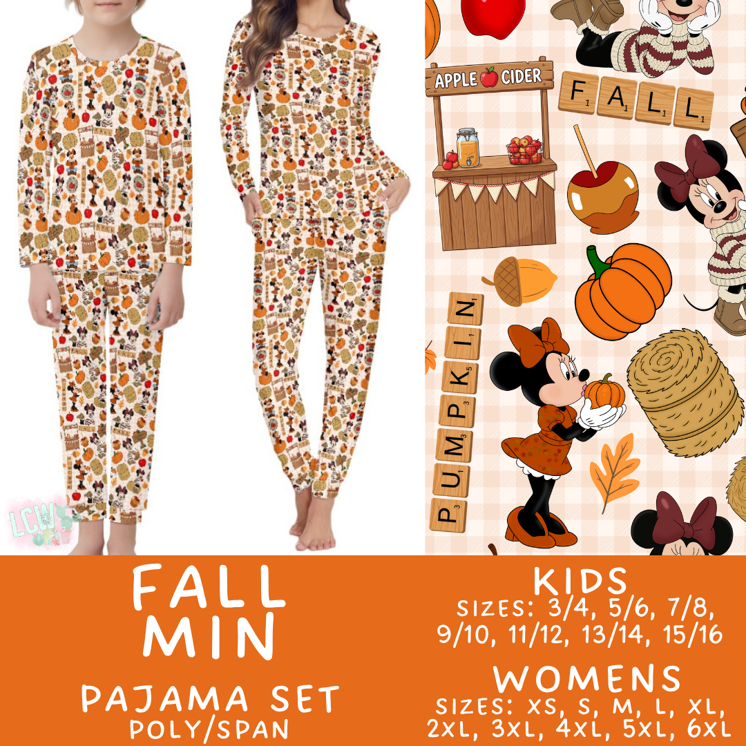 Batch #580 - Fall Family Pajamas 2 - Closes 9/4 - ETA early Nov - Fall Min Women's & Kid's Pajama Set