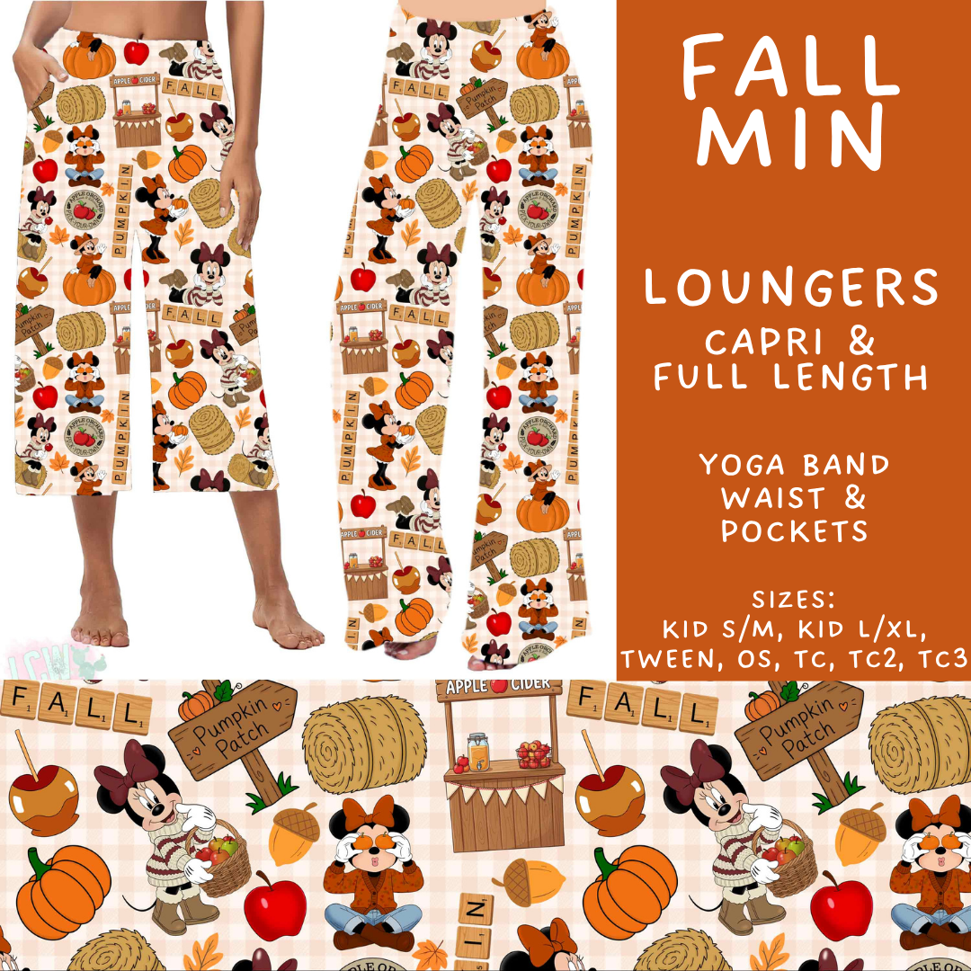 Batch #583 - Magical Character Fall - Closes 9/9 - ETA early Nov - Fall Min Capri and Full Length Loungers