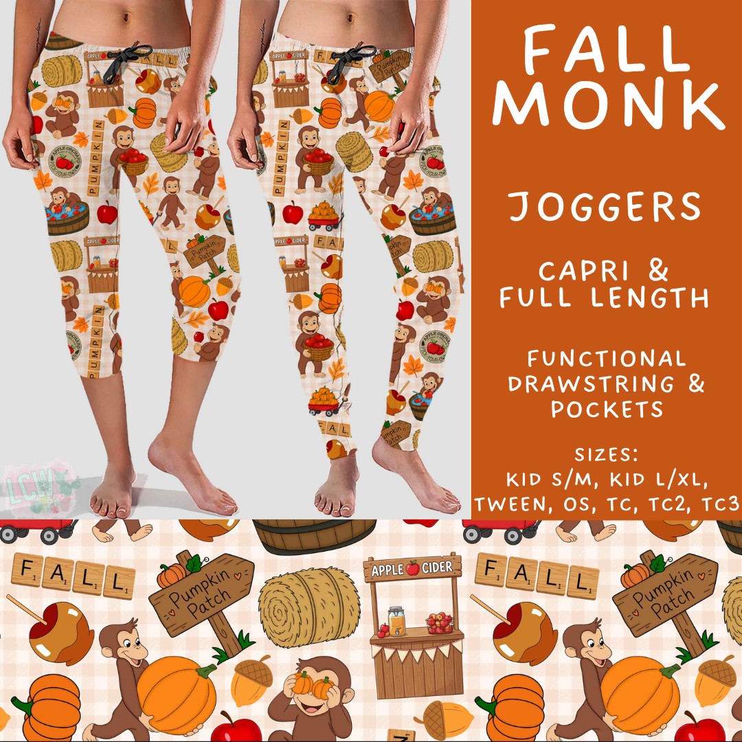 Batch #583 - Magical Character Fall - Closes 9/9 - ETA early Nov - Fall Monk Full and Capri Length Joggers