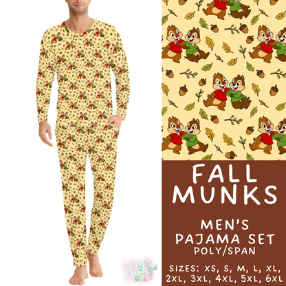 Batch #580 - Fall Family Pajamas 2 - Closes 9/4 - ETA early Nov - Fall Munks Men's Pajama Set