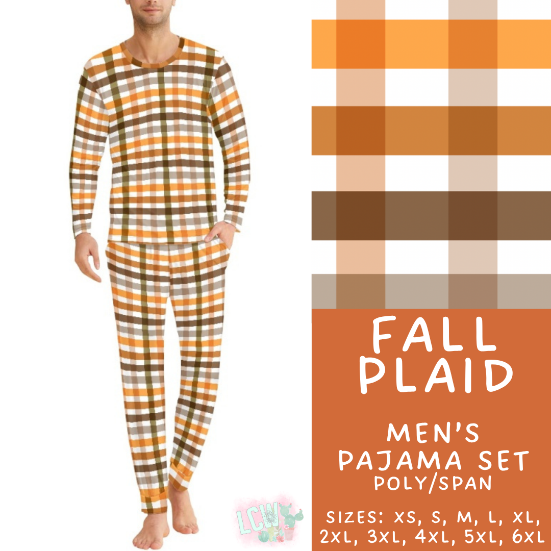 Batch #580 - Fall Family Pajamas 2 - Closes 9/4 - ETA early Nov - Fall Plaid Men's Pajama Set