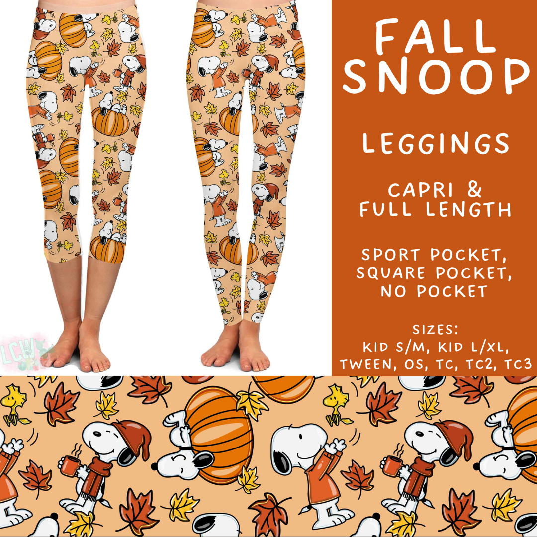 Batch #583 - Magical Character Fall - Closes 9/9 - ETA early Nov - Fall Snoop Full and Capri Length Leggings