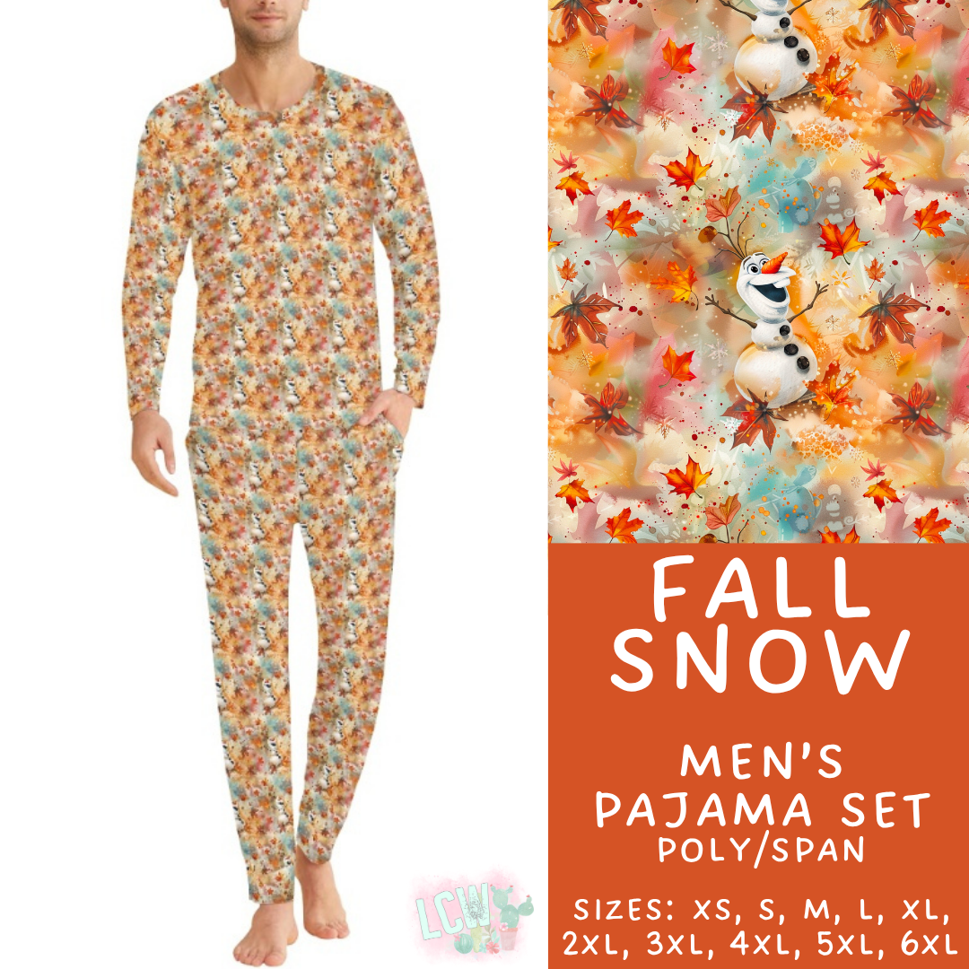 Batch #580 - Fall Family Pajamas 2 - Closes 9/4 - ETA early Nov - Fall Snow Men's Pajama Set