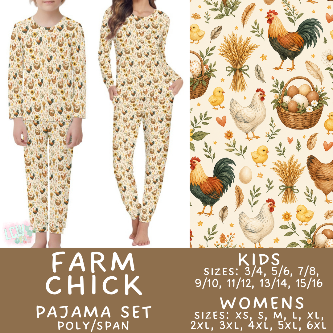 Batch #587 - Family Pajamas 2 - Closes 9/18 - ETA mid Nov - Farm Chick Women's & Kid's Pajama Sets