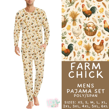 Batch #587 - Family Pajamas 2 - Closes 9/18 - ETA mid Nov - Farm Chick Men's Pajama Set