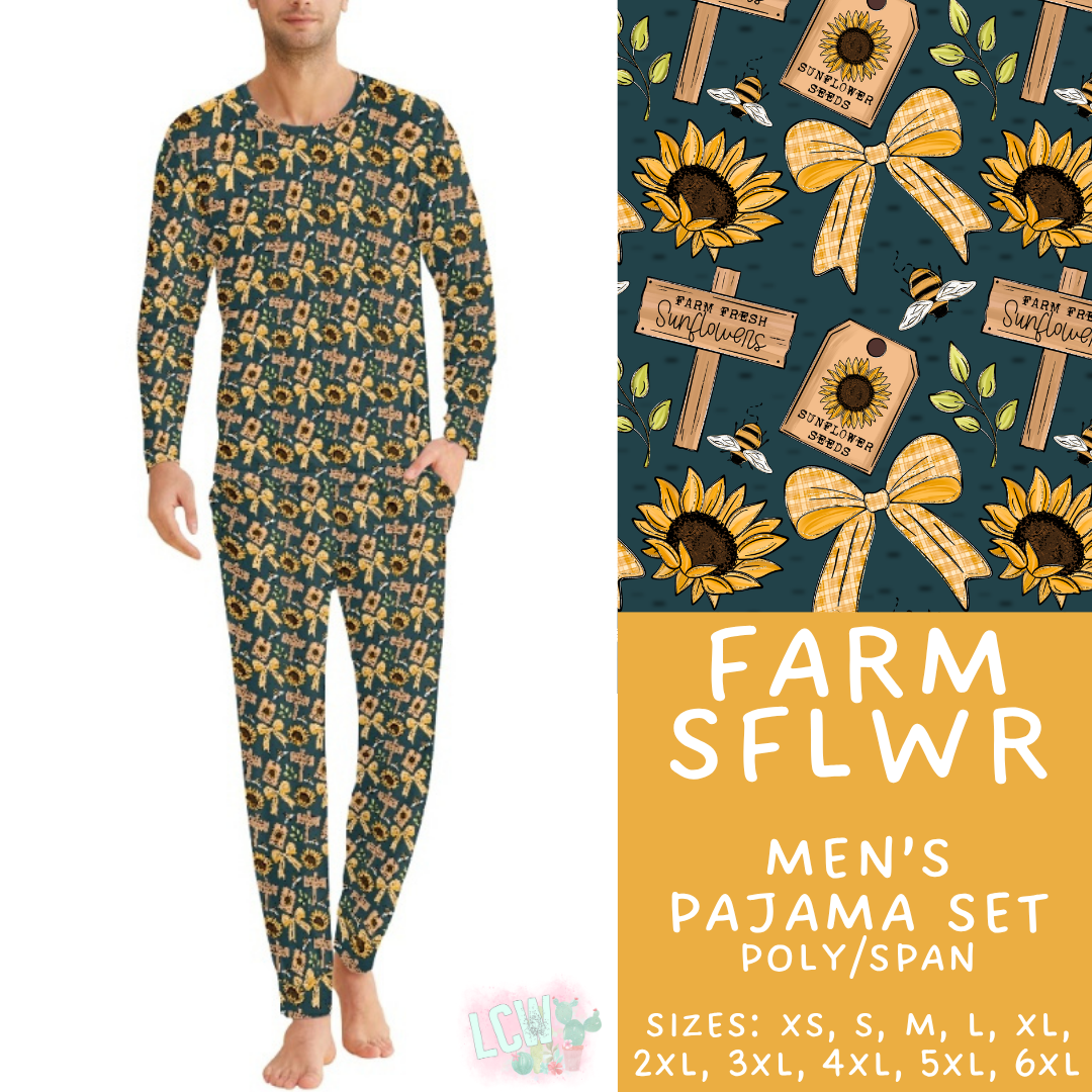 Batch #580 - Fall Family Pajamas 2 - Closes 9/4 - ETA early Nov - Farm SFlwr Men's Pajama Set
