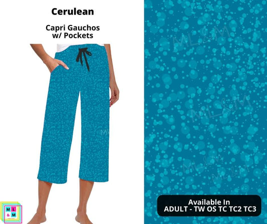 Cerulean Capri Gauchos