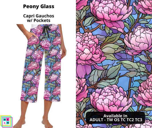 Peony Glass Capri Gauchos