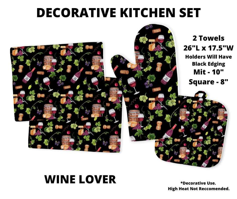 Wine Lover Decorative Kitchen Set