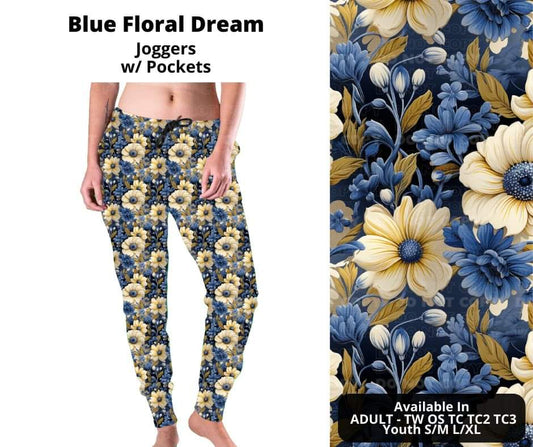 Blue Floral Dream Joggers