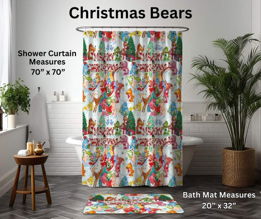 Christmas Bears Custom Bath Mat