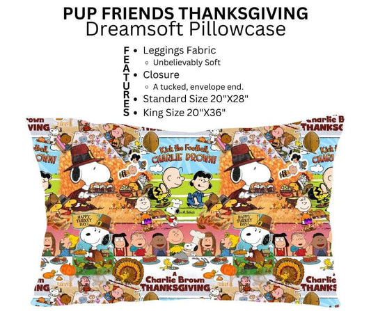 Pup Friends Thanksgiving Dreamsoft Pillowcase