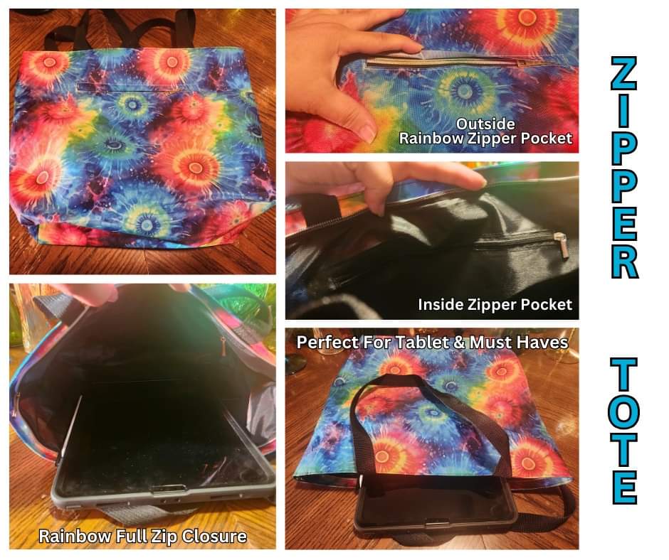 Fireside Flannel Zipper Tote