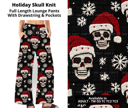 Holiday Skull Knit Full Length Lounge Pants