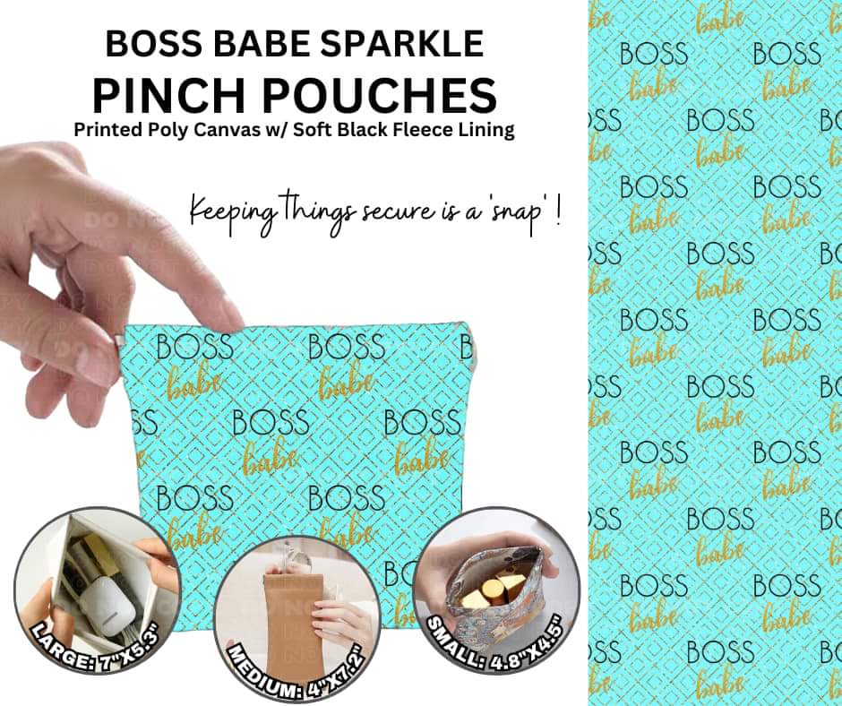 Boss Babe Sparkle Pinch Pouches