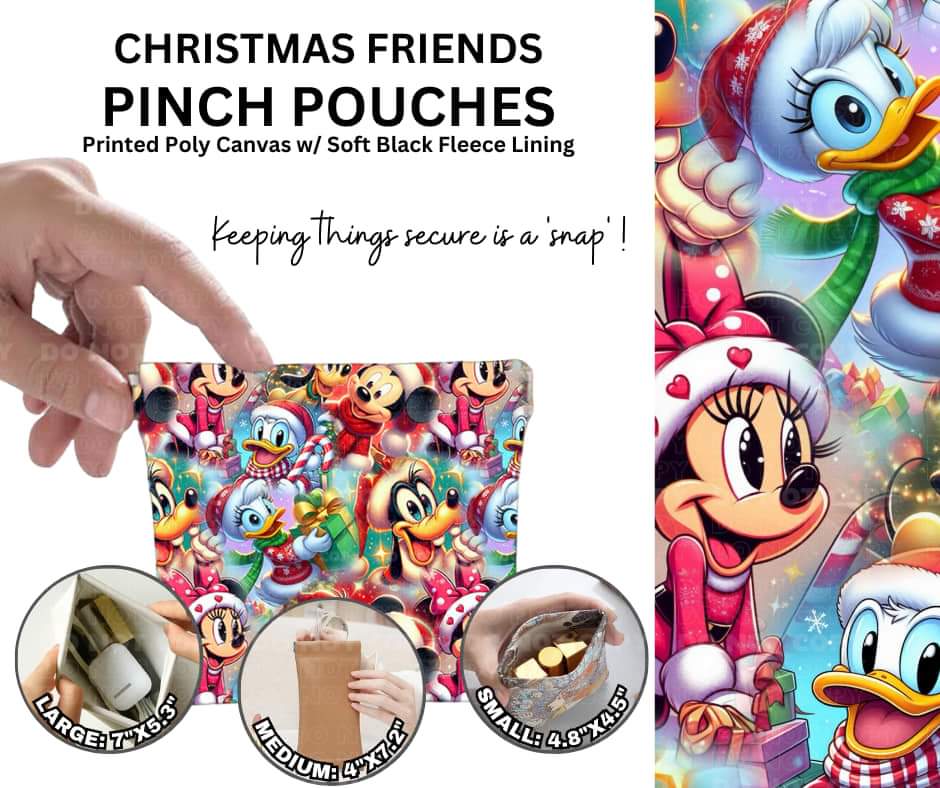 Christmas Friends Pinch Pouches