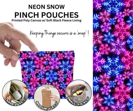 Neon Snow Pinch Pouches