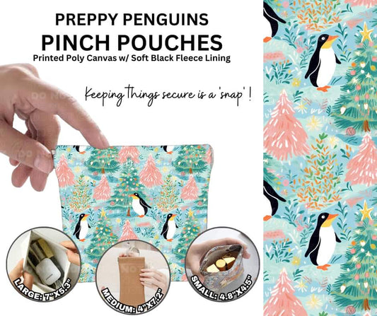 Preppy Penguins Pinch Pouches