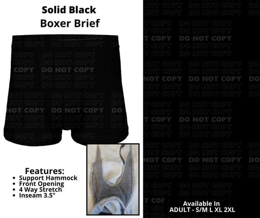 Solid Black Boxer Briefs