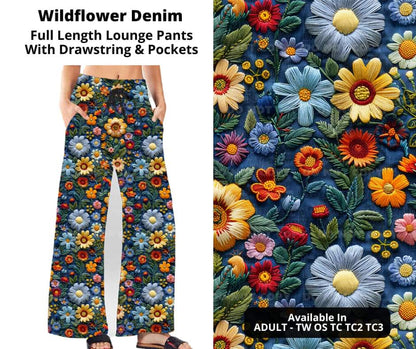 Wildflower Denim Full Length Lounge Pants