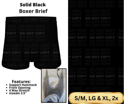 Solid Black Boxer Briefs