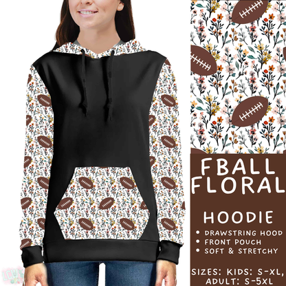 Batch #575 - Fun Run 26 - Closes 8/26 - ETA late October - FBall Floral Hoodie