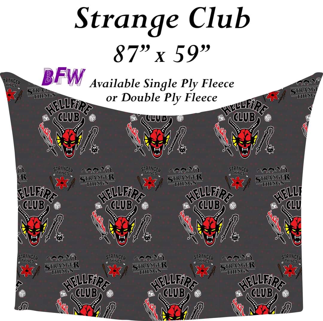 Strange club 59"x87" soft blanket