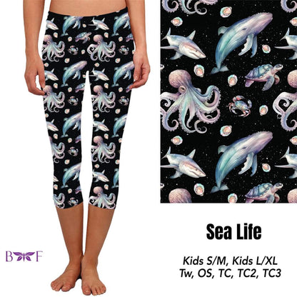 Sea Life Capris and Biker Shorts