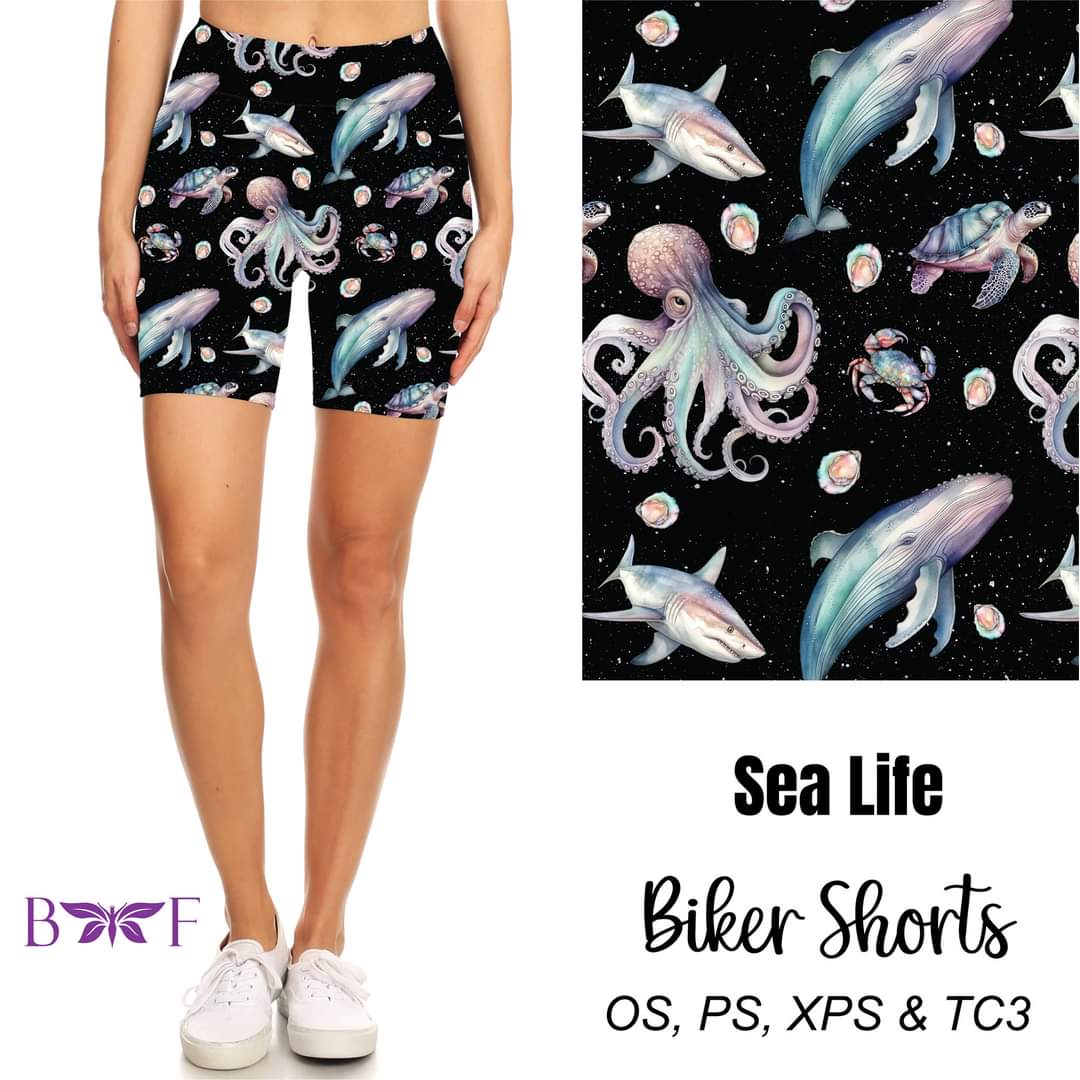 Sea Life Capris and Biker Shorts