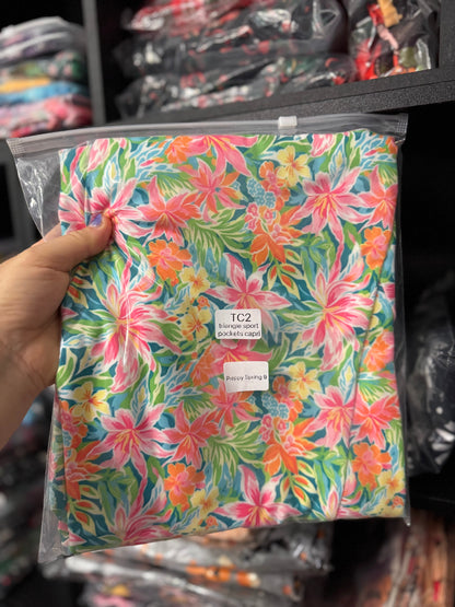 Ready To Ship - Preppy Spring 9 Full and Capri Length Leggings