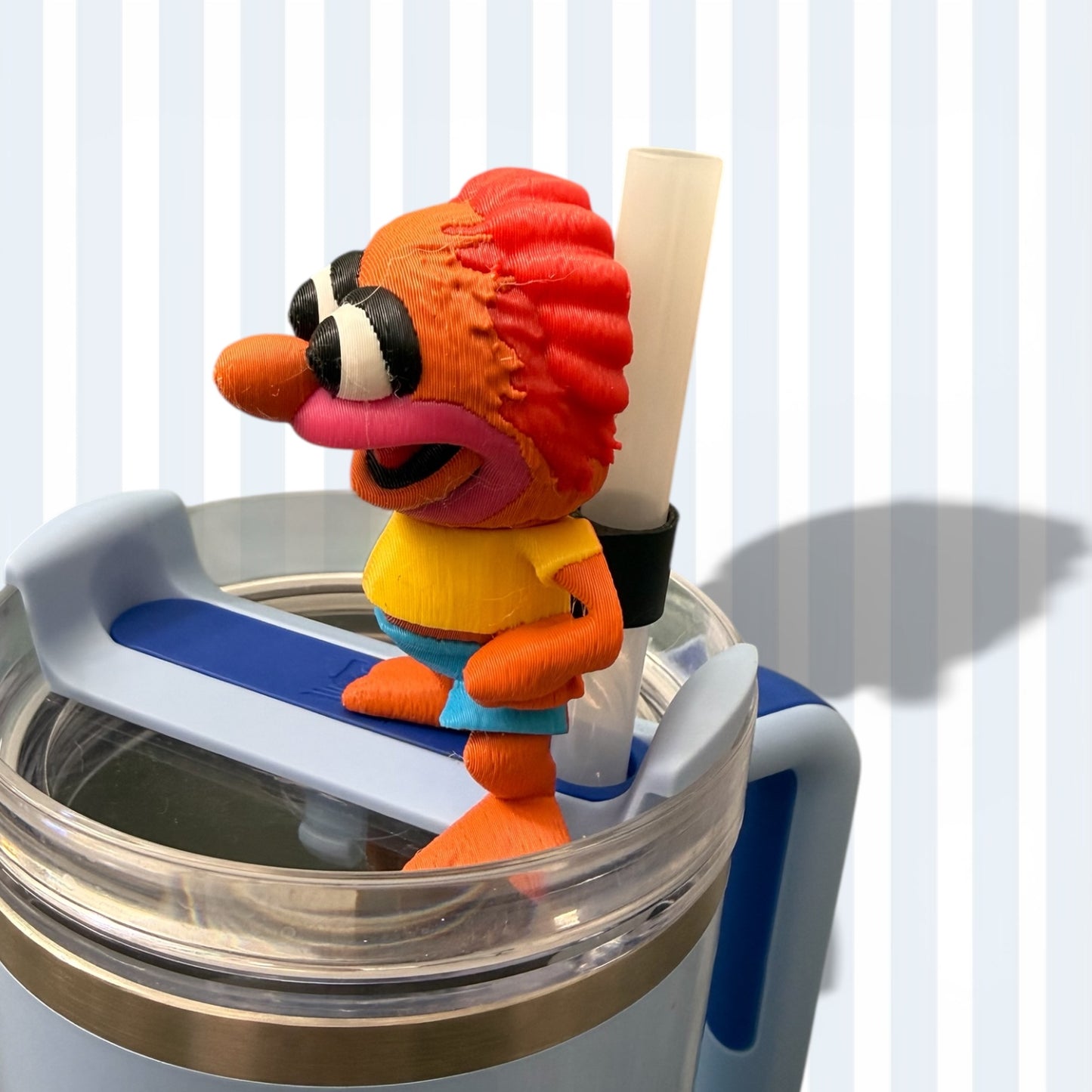 Drummer Puppet- Straw Buddy- 3D Printed
