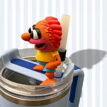 Drummer Puppet- Straw Buddy- 3D Printed