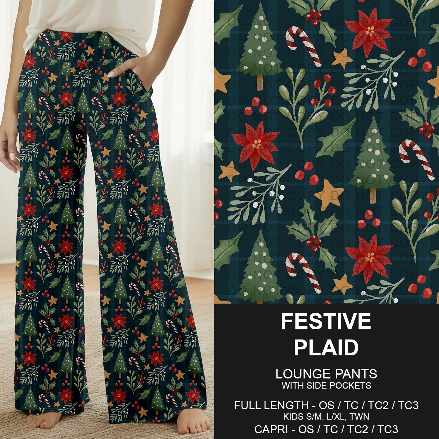 B311 - Preorder Festive Plaid Lounge Pants (Closes 9/06. ETA: mid Nov.)