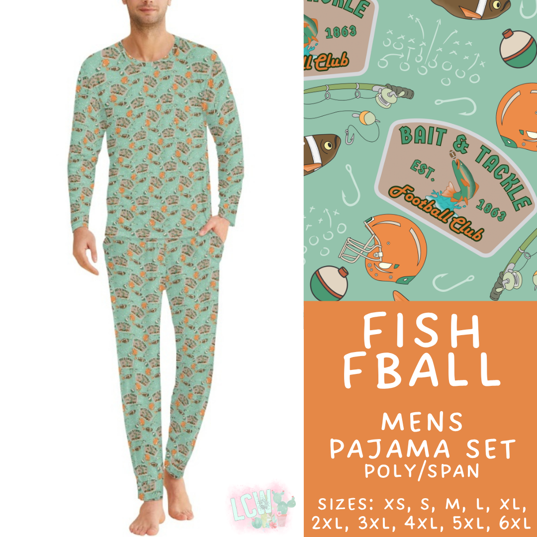 Batch #587 - Family Pajamas 2 - Closes 9/18 - ETA mid Nov - Fish FBall Men's Pajama Set