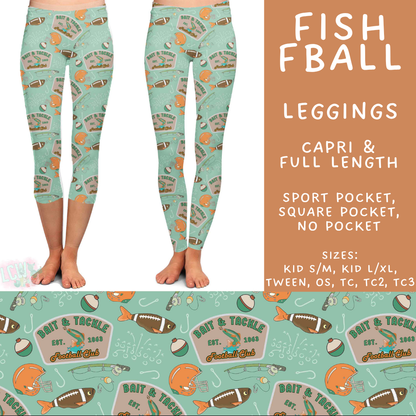 Batch #592 -  Fun Run 27 - Closes 9/30 - ETA late Nov - Fish FBall Full and Capri Length Leggings