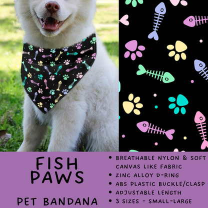 Batch #486 - Pet Gear Collection - Closes 2/6 - ETA early April - Fish Paws Pet Collar Bandana