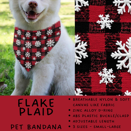 Batch #576 - Pet Gear 2 - Closes 8/28 - ETA late October - Flake Plaid Pet Bandana