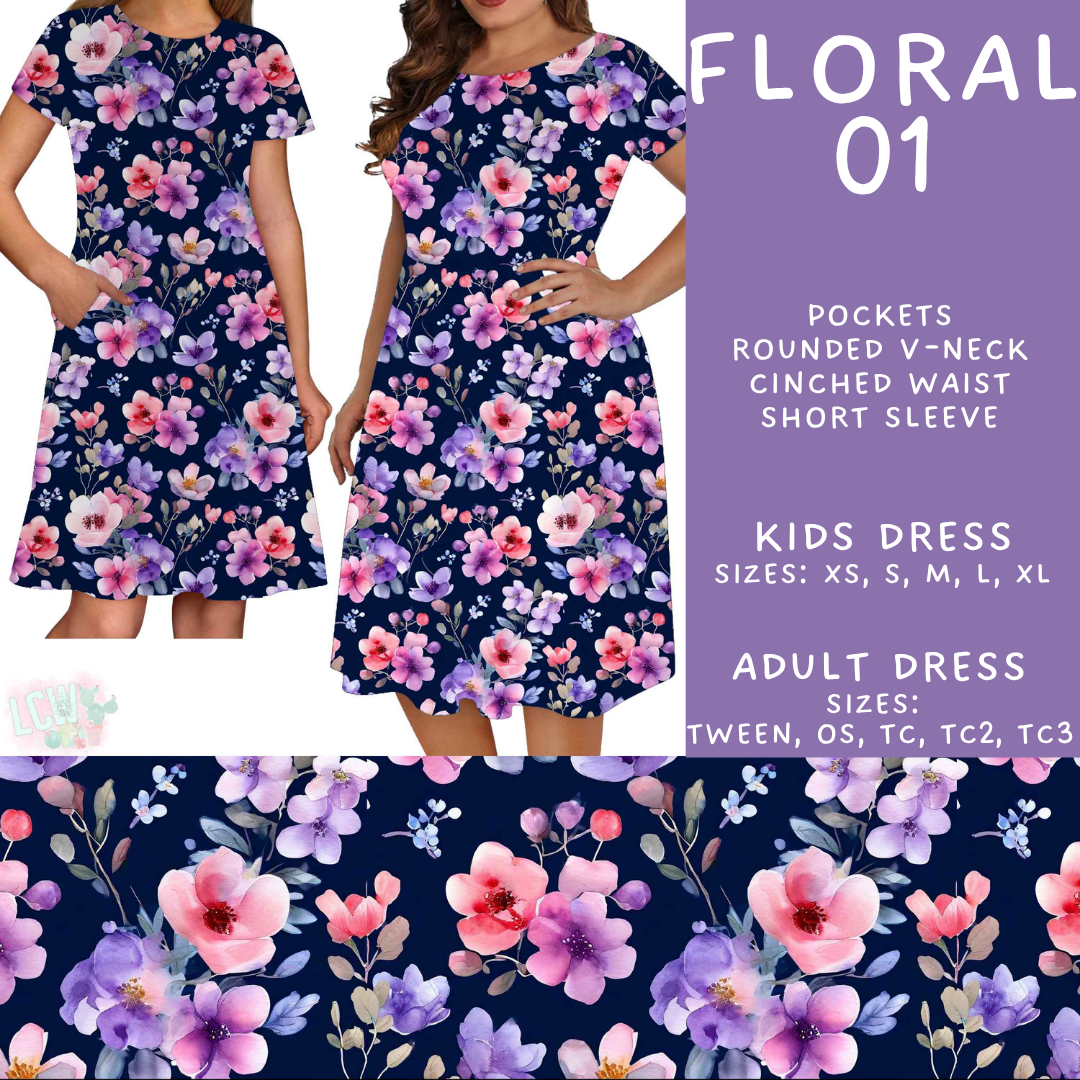 Batch #540 - May Flowers - Closes 6/8 - ETA early August - Floral 01 Adult & Kids Dresses