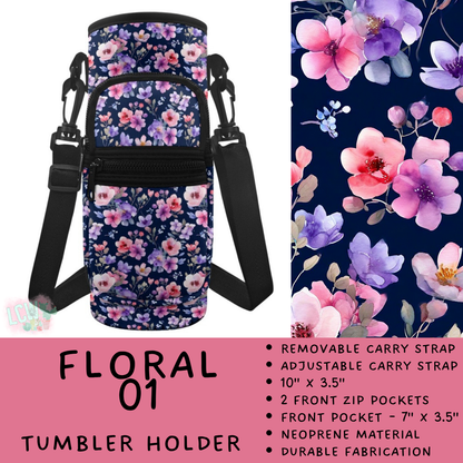Batch #551 - Tumbler Holder 2 - Closes 7/3 - ETA early Sept - Floral 01 Tumbler Holder