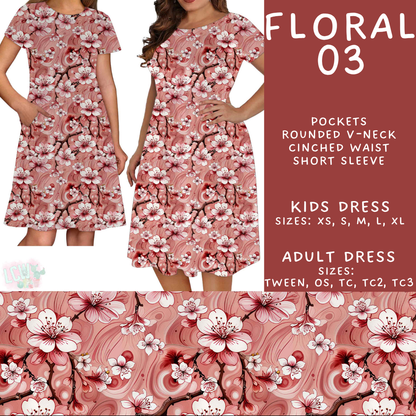 Batch #540 - May Flowers - Closes 6/8 - ETA early August - Floral 03 Adult & Kids Dresses