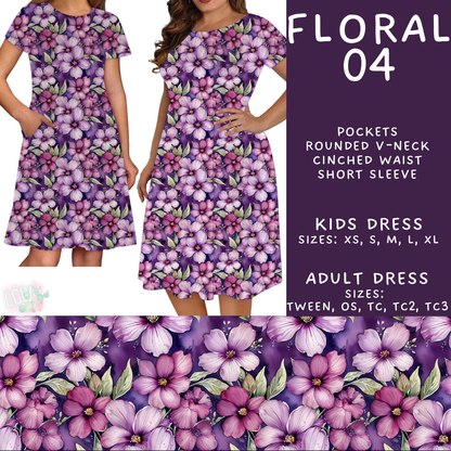 Batch #540 - May Flowers - Closes 6/8 - ETA early August - Floral 04 Adult & Kids Dresses