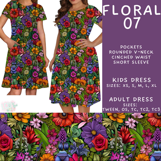 Batch #540 - May Flowers - Closes 6/8 - ETA early August - Floral 07 Adult & Kids Dresses