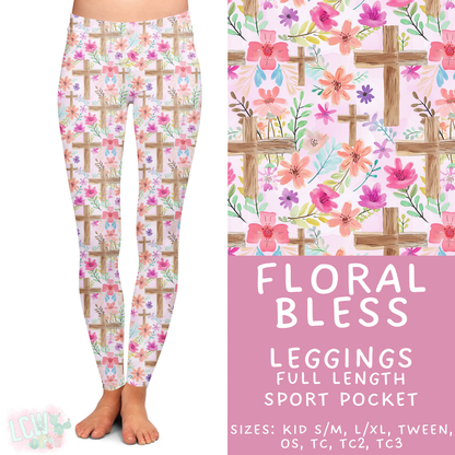 Batch #478 - Bunny Trail Collection - Closes 1/12 ETA - Early March - Floral Bless Full Length Leggings