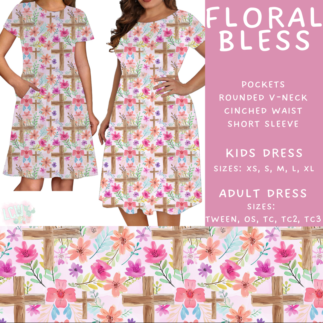 Batch #478 - Bunny Trail Collection - Closes 1/12 ETA - Early March - Floral Bless Adult & Kids Dresses