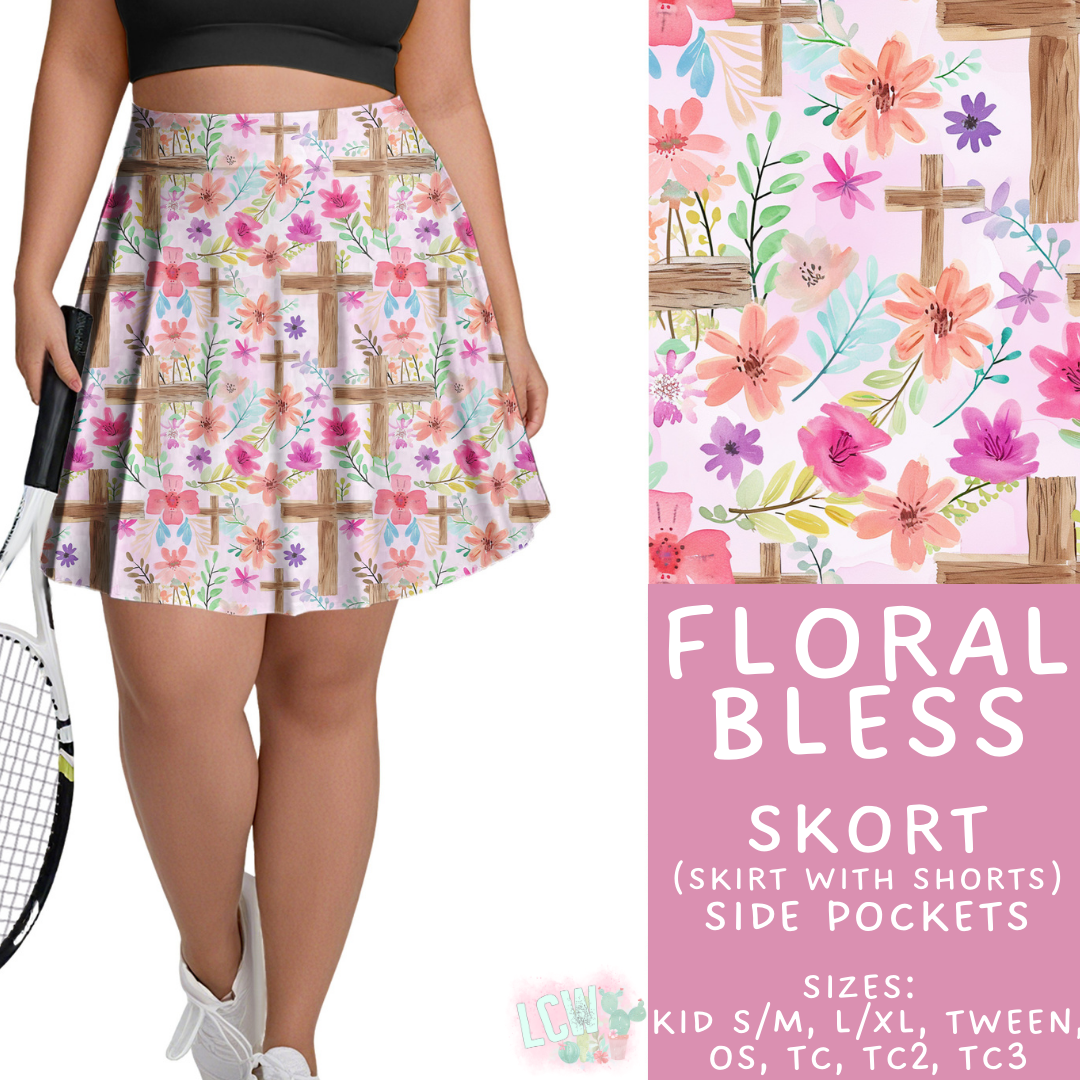 Batch #478 - Bunny Trail Collection - Closes 1/12 ETA - Early March - Floral Bless Skort