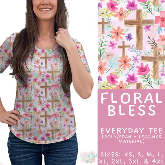 Batch #478 - Bunny Trail Collection - Closes 1/12 ETA - Early March - Floral Bless Everyday Tee