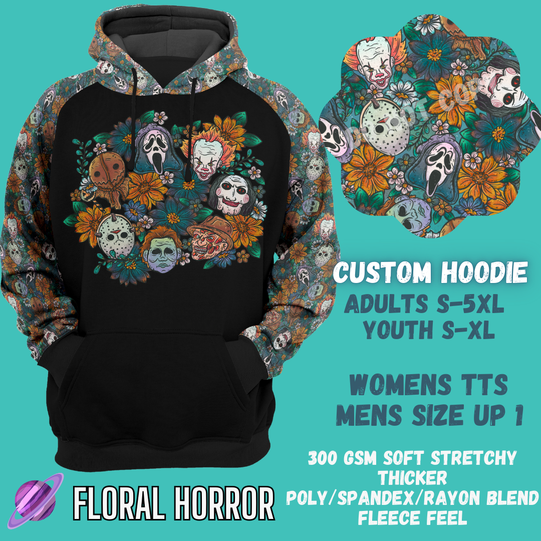 FLORAL HORROR HOODIE-OUTFIT RUN PREORDER CLOSING 1/10