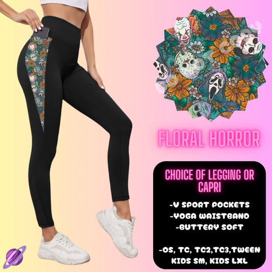 FLORAL HORROR LEGGING/CAPRI-OUTFIT RUN PREORDER CLOSING 1/10