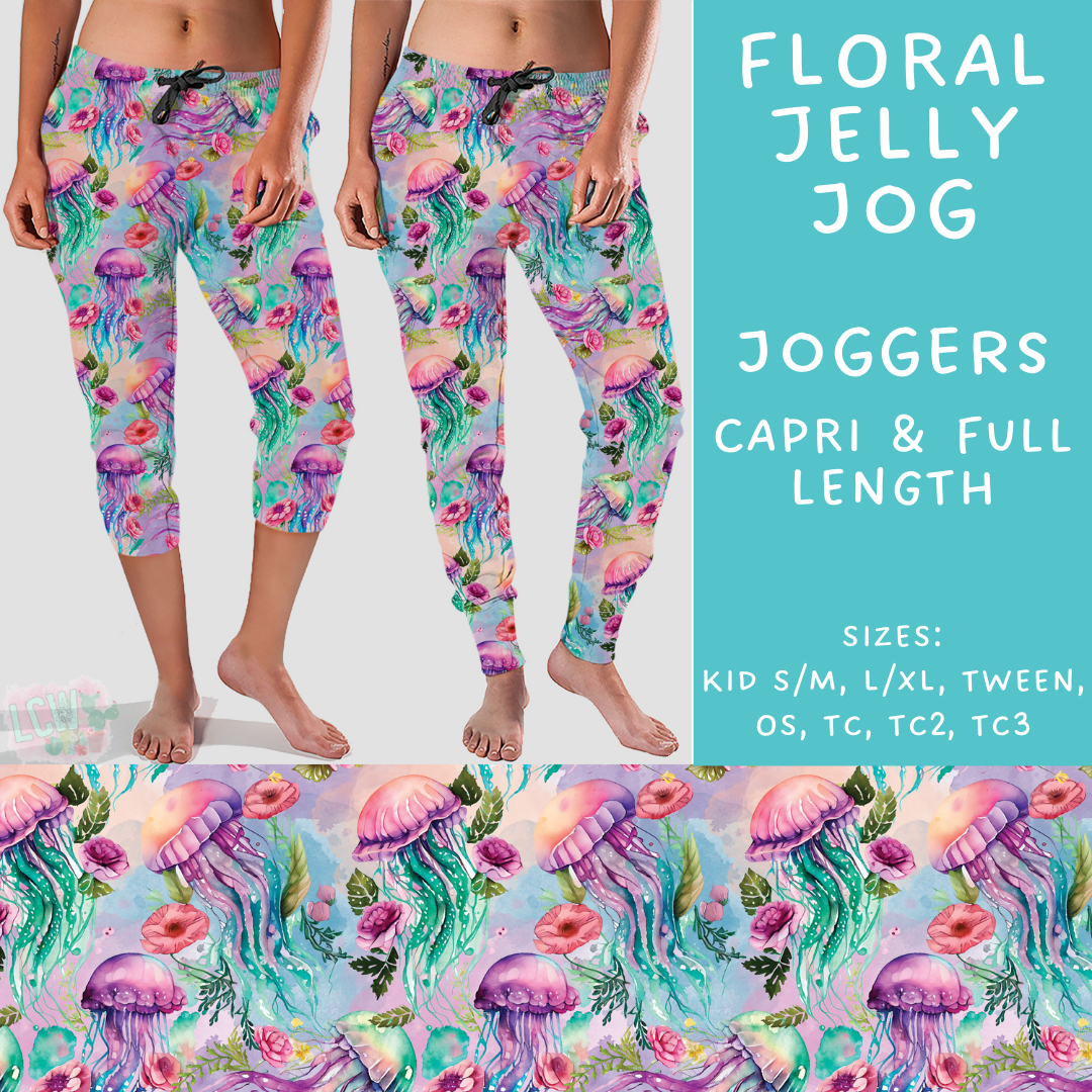 Batch #530 - Sea Life - Closes 5/15 - ETA mid July - Floral Jelly Full and Capri Length Joggers